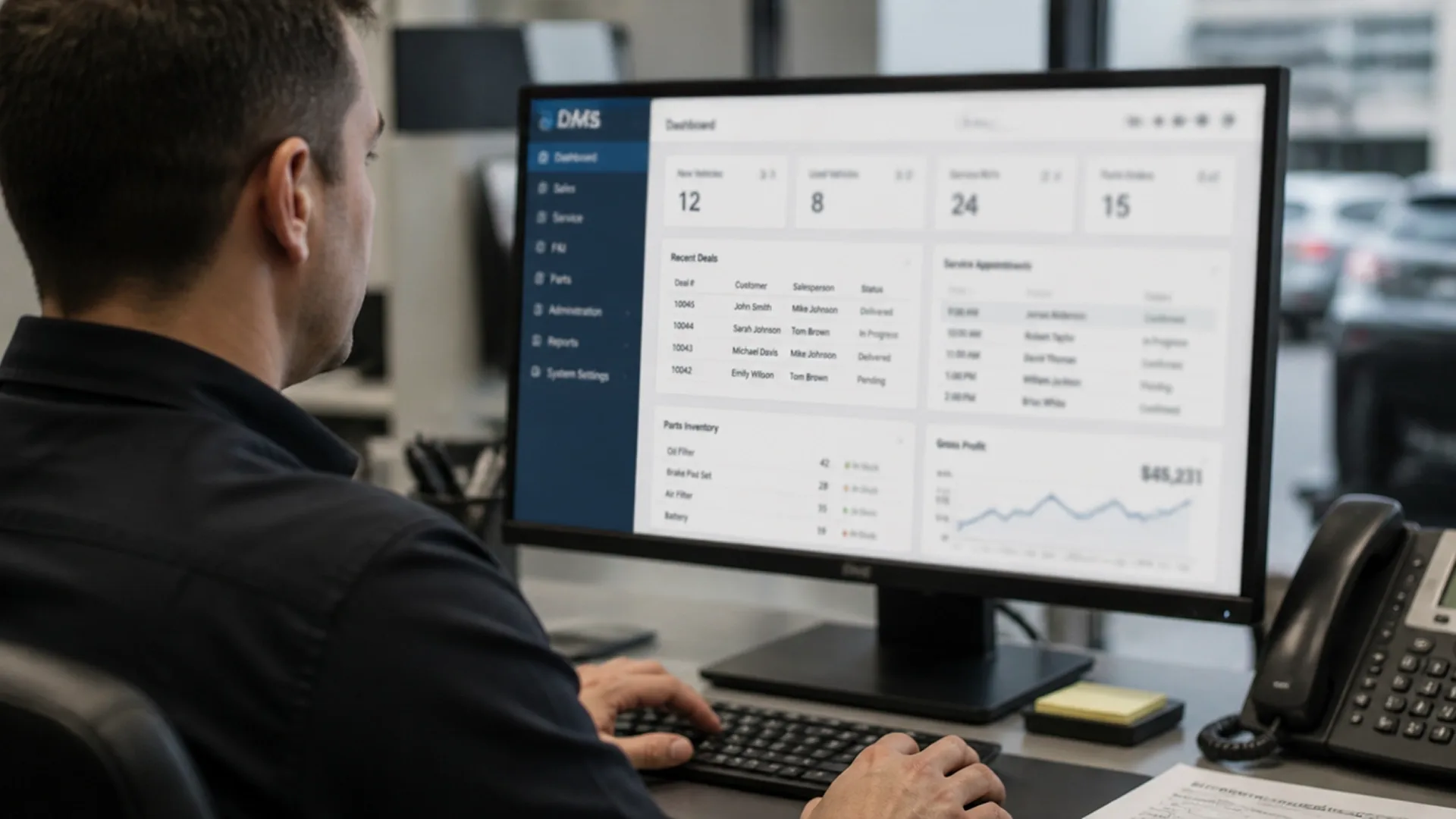 Automotive inventory management software used by a dealership