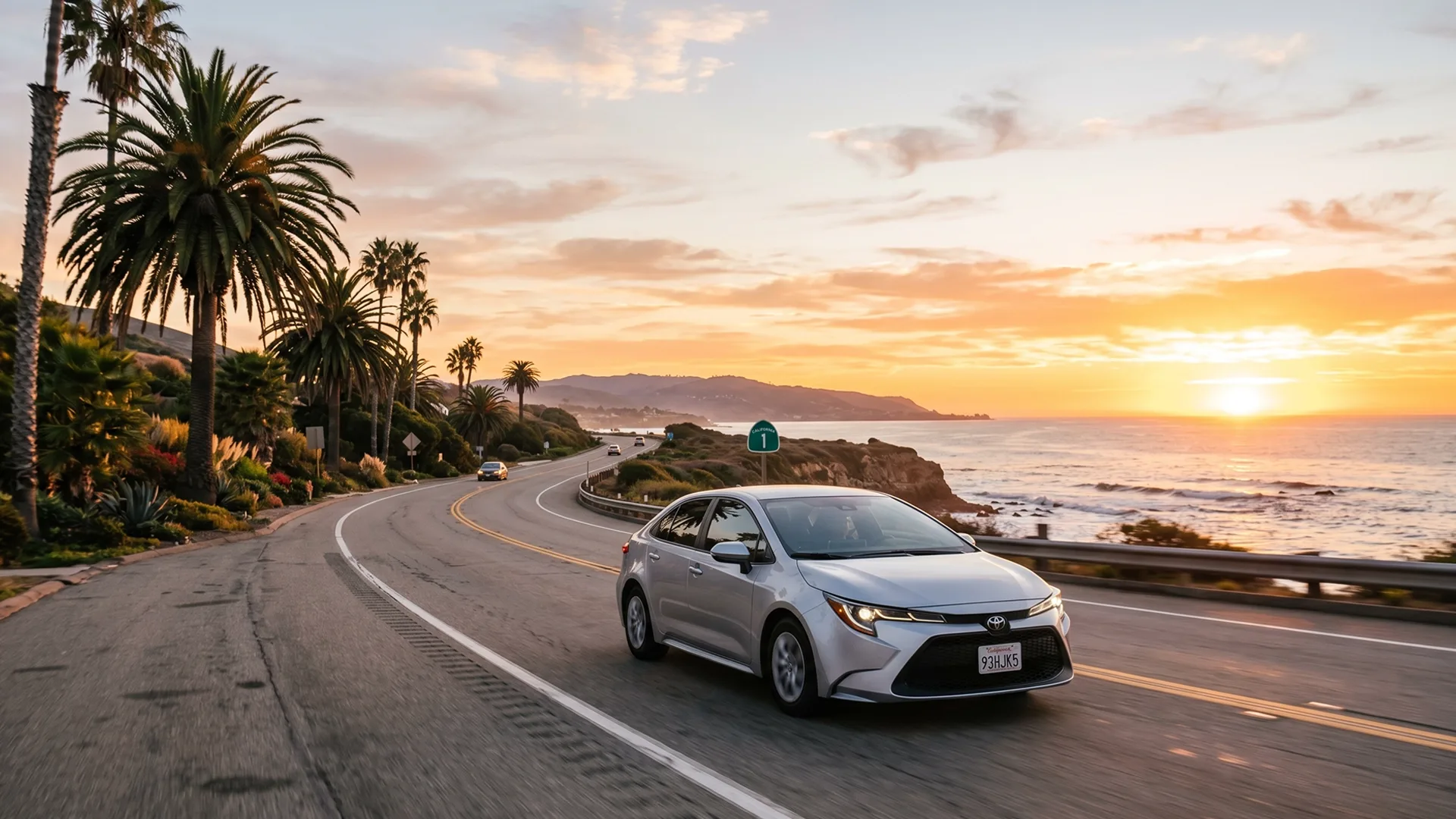 Toyota Corolla is just driving cool among the palms