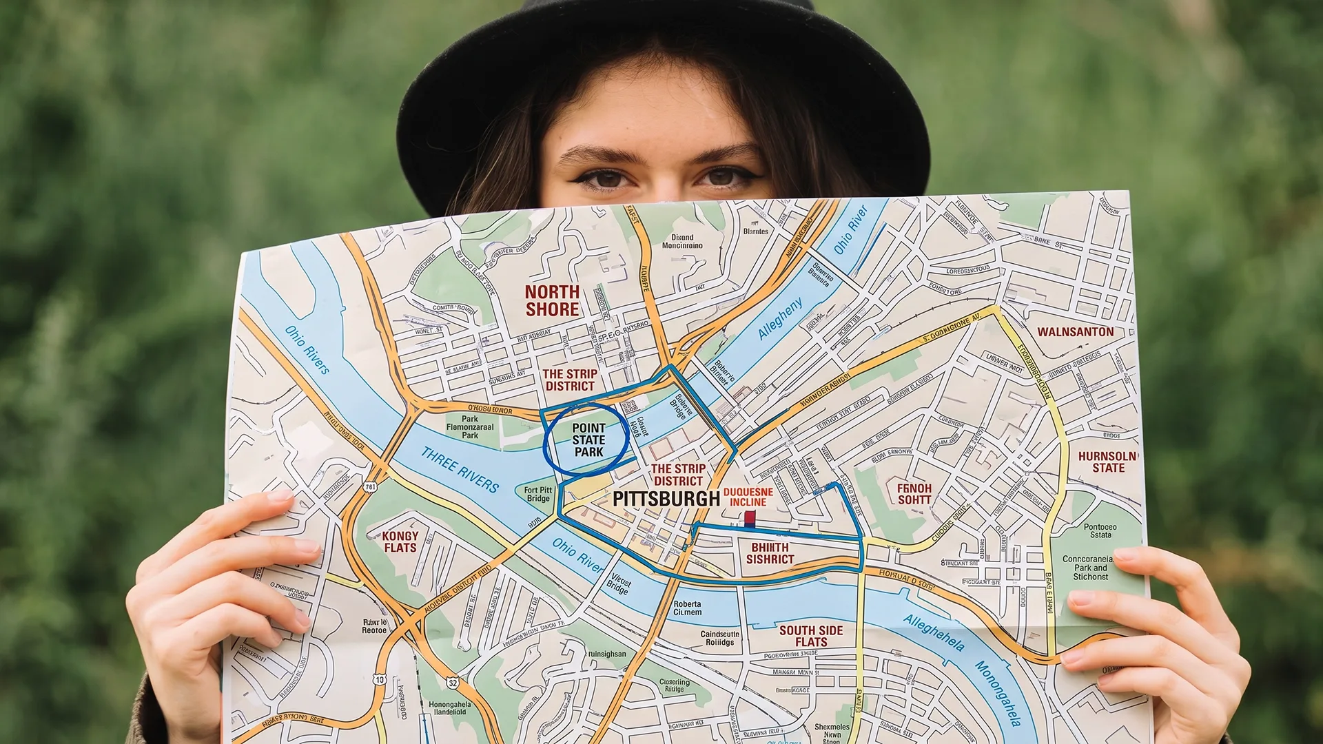 the map of pittsburgh