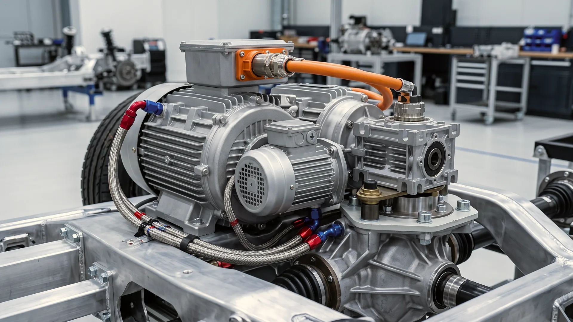 The engine of the EV car