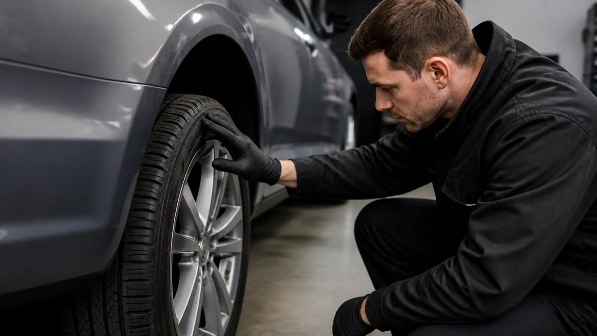 checking car tires after long-term vehicle storage
