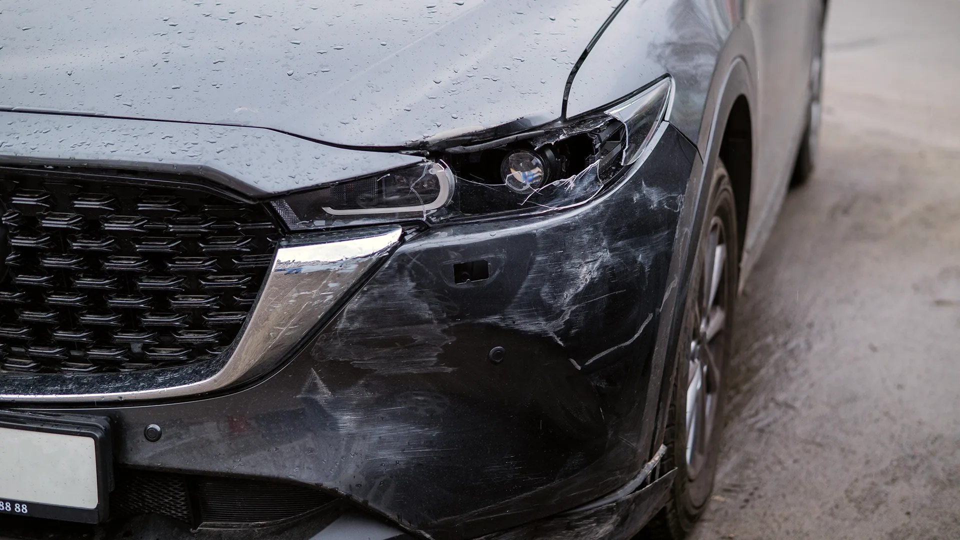 damaged car