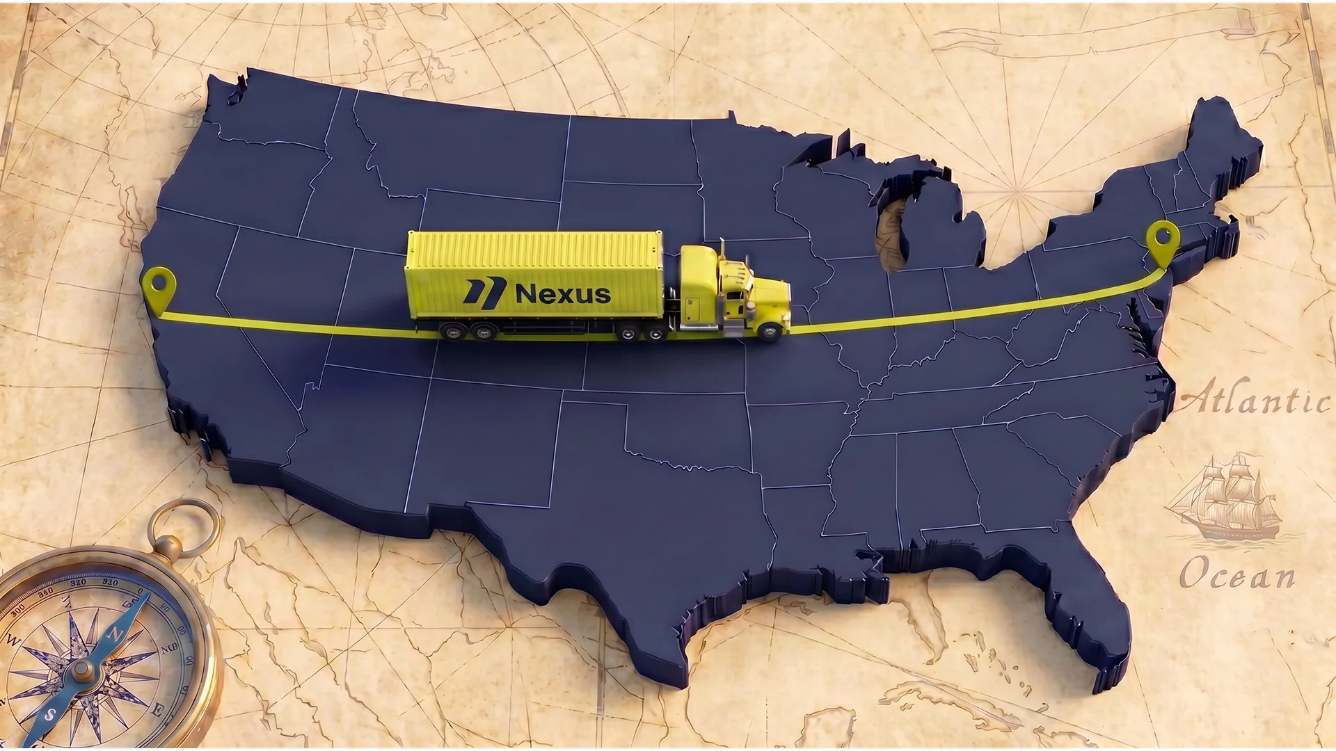Nexus shipping 3D render