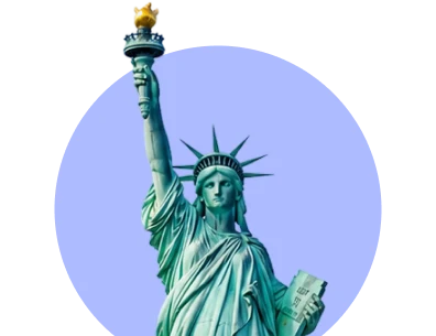 The Statue of Liberty in New York Harbor