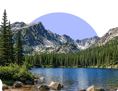 A mountain lake in the Colorado Rockies